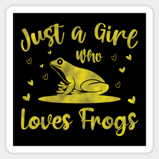 Just A Girl Who Loves Frogs Foggy Green Sticker